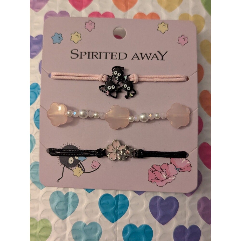 Spirited Away Studio Ghibli Soot Sprites Bracelet Set 3ct
